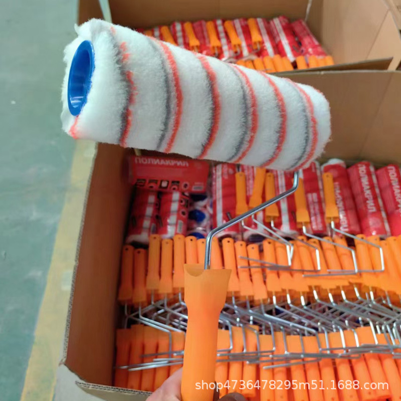 4 pulgadas 5 pulgadas 6 pulgadas 8 pulgadas 10 pulgadas cepillo de rodillos de banda roja gris cepillo de rodillos de tela de poliéster cepillo de rodillos de pintura de pared cepillo de rodillos de piso