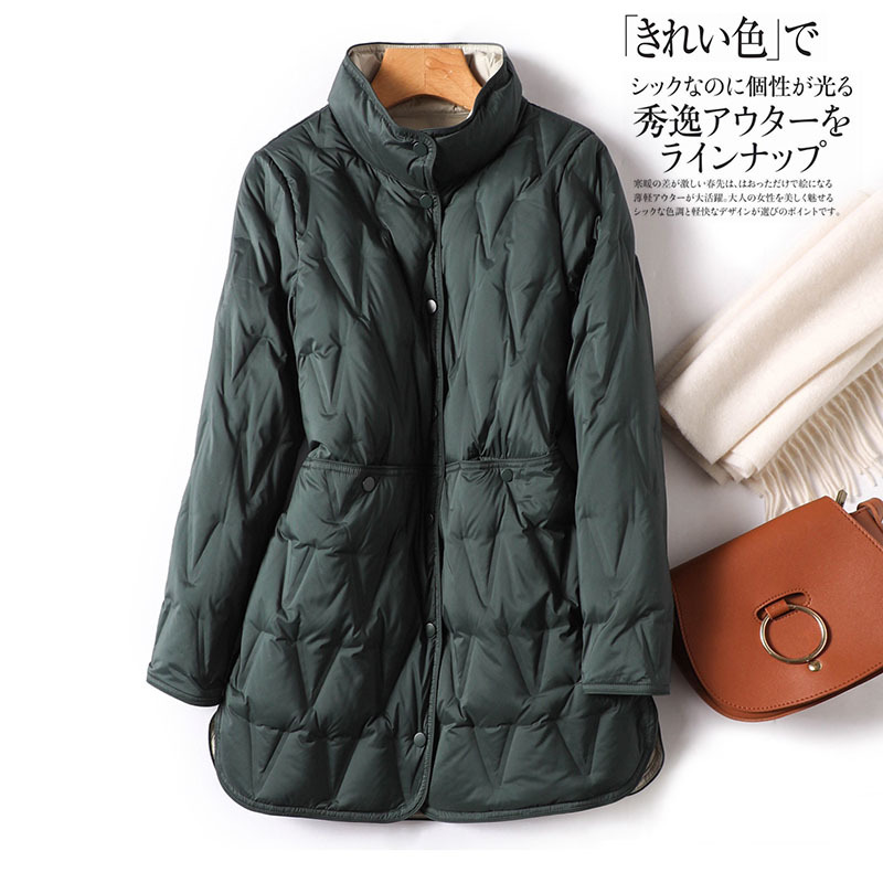 国境を越えた秋冬の新型ダウンジャケットの女性の中には、薄いサイズのゴムがあります。