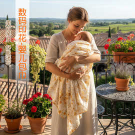 婴儿襁褓纱布棉双层纱布包 毯子婴儿抱被柔软透气批发