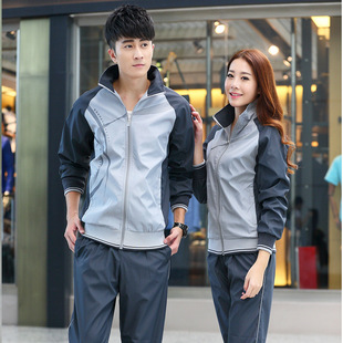 Junior High School and High School Student Uniforms, College Class Uniforms, Men's and Women's Couple Long-Sleeved Sportswear Suits 8558 Sports Couple