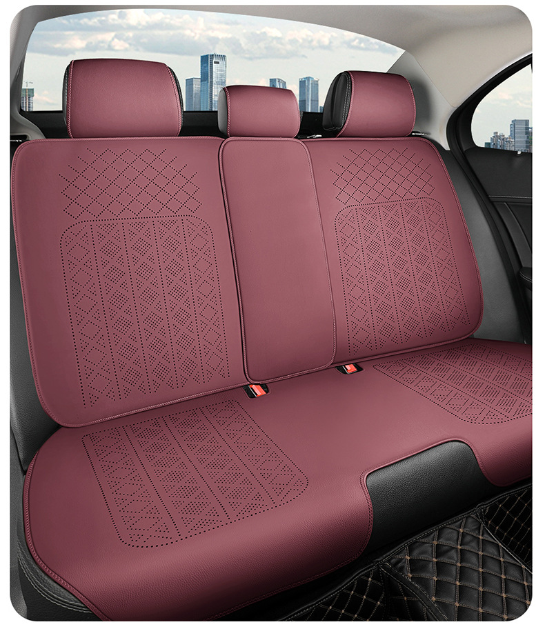 2026 New Model All-Season Universal Cowhide Texture Saddle Pad Multi-Piece Set, Wear-Resistant and Breathable Car Interior Seat Cushion