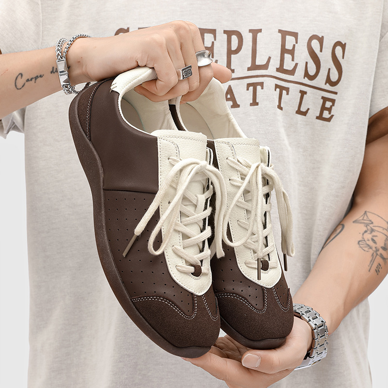 爆款芭蕾德训鞋软底男鞋新款小众休闲拼色复古运动潮流鞋 NB61