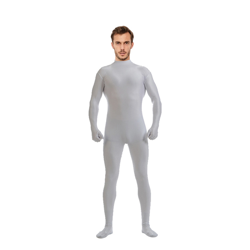 越境ホットセール 5 タイトスーツハーフパックジャンプスーツ全身タイツ無地服ダンス服ステージパフォーマンス服|undefined