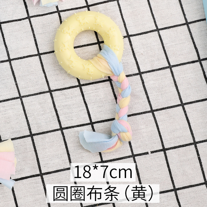 Juguete para mascotas perro pequeño perro mordedor palo de goma resistente a la mordedura Bola de juguete elástica mascota Limpieza de dientes hueso falso