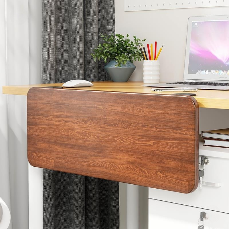 Mesa de escritorio extensión de mano mesa de computadora tablero de escritorio portador de teclado dormitorio tablero de estación de trabajo ensanchado extensión plegable