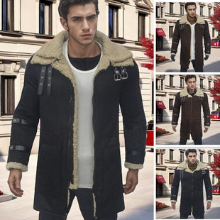 in stock 24 Winter New Suede Fur One Men's Coat European Station Thickened Coat Amazon Independent Station