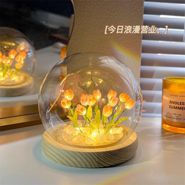 Internet celebrity tulip night light creative handmade DIY material…