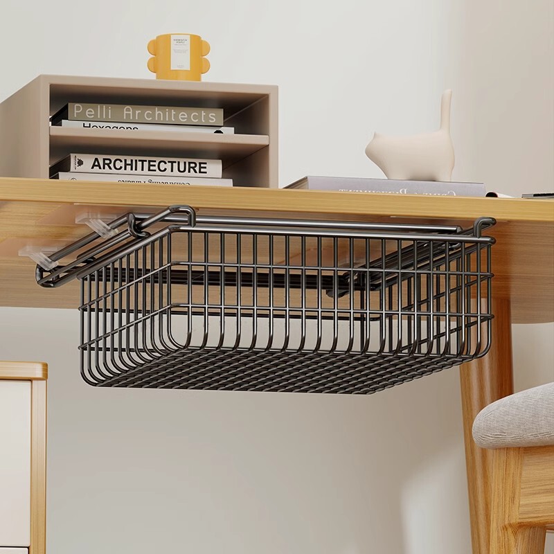 Storage Rack office station organizing artifact table bottom storage rack punch-free desktop hanging partition under table