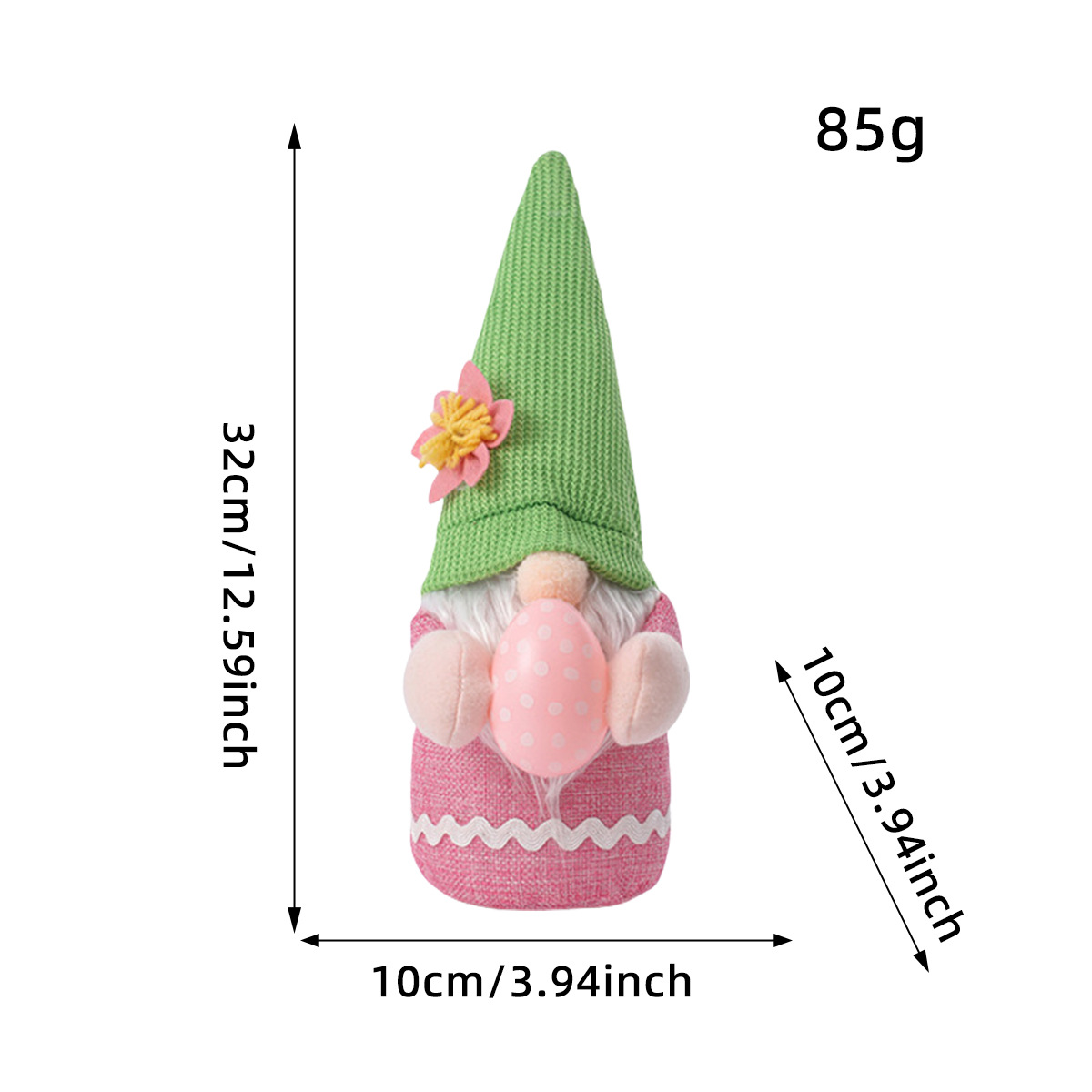 D3 - 10 Pascua Big egg Girl rosa (color del cuerpo)