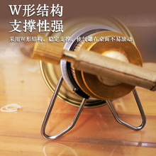 户外W型卡式气罐支架携式弹簧长气罐支撑架防滚动渗漏金属固定扣