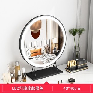 Desktop Makeup Mirror Wall-Mounted Dressing Table Round Mirror Large Bedroom Nordic Gold Table Mirror