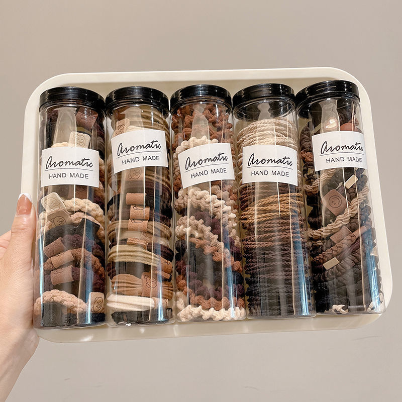 Lazo para el cabello de cola de caballo alto, goma de otoño e invierno simple, cuerda para la cabeza duradera de alta elasticidad, cuerda para el cabello para mujer, cuerda para el cabello, anillo para la cabeza de oso, accesorios para el cabello