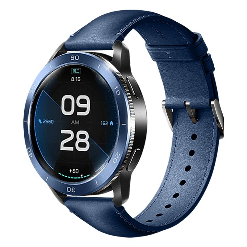 Подходит для ремешков для часов Xiaomi S4/S3, официальный кожаный ремешок в том же стиле, что и для Xiaomi Mi Band 8/9 Pro, универсальный, 22 мм.