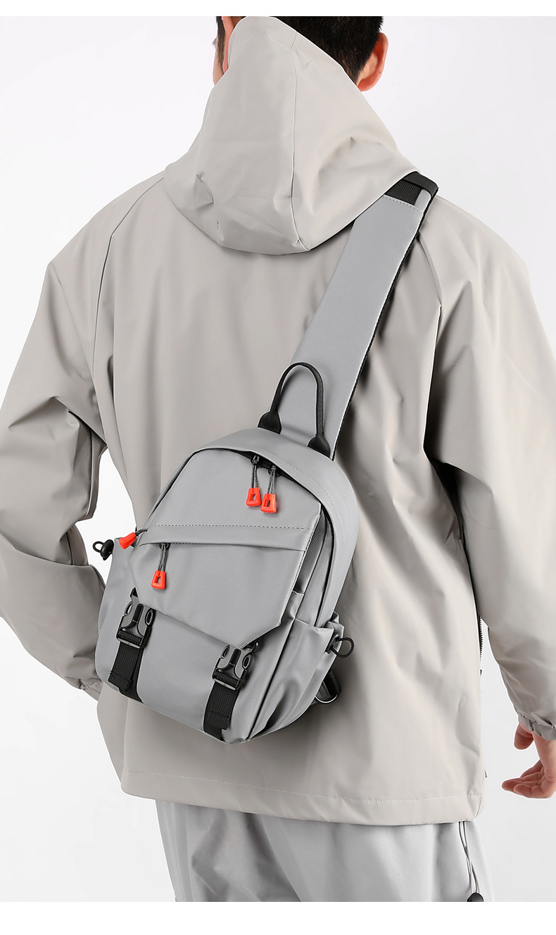 Trendy men's chest bag, crossbody bag, waterproof single-shoulder bag, cycling backpack, outdoor large-capacity men's bag, small bag, chest bag undefined