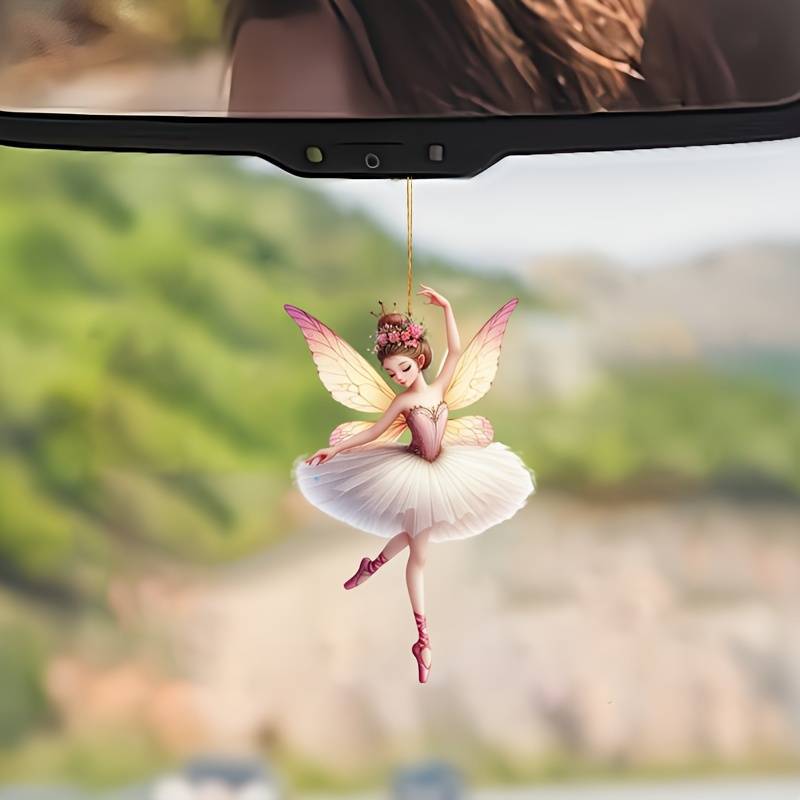 Chica de ballet acrílico regalos navideños colgante plano transfronterizo automóvil espejo retrovisor interior colgante decoración de jardín image 3