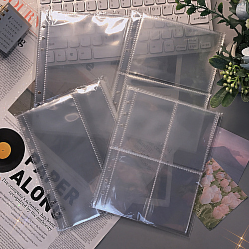 4-square card bag, 9-square card album, 3-inch photo album inner page, a4a5 ​​loose-leaf ledger, replacement core, mini transparent card page