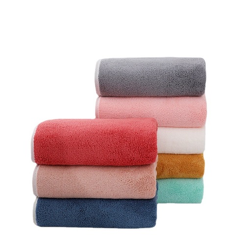 Coral velvet towel absorbent face wash towel adult daily use supermarket wholesale can be used as logo advertising gift towel