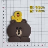 Brown bear duck head (height 9.0*width 7.0)