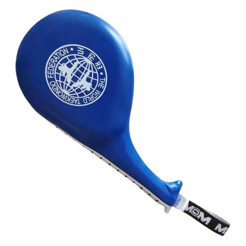 Venta al por mayor de los niños adultos objetivo de pie taekwondo equipo de protección entrenamiento de patada lateral de doble hoja Sanda pata de pollo objetivo de sonido Hall logotipo impreso