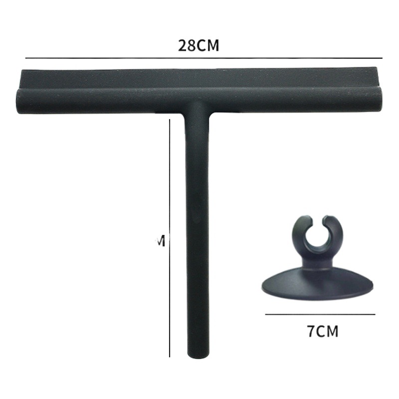 Limpiaparabrisas de vidrio Limpiaparabrisas de silicona para baño en casa Herramienta de limpieza de ventanas Limpiador de baño Herramienta de gancho de cinturón de ventana