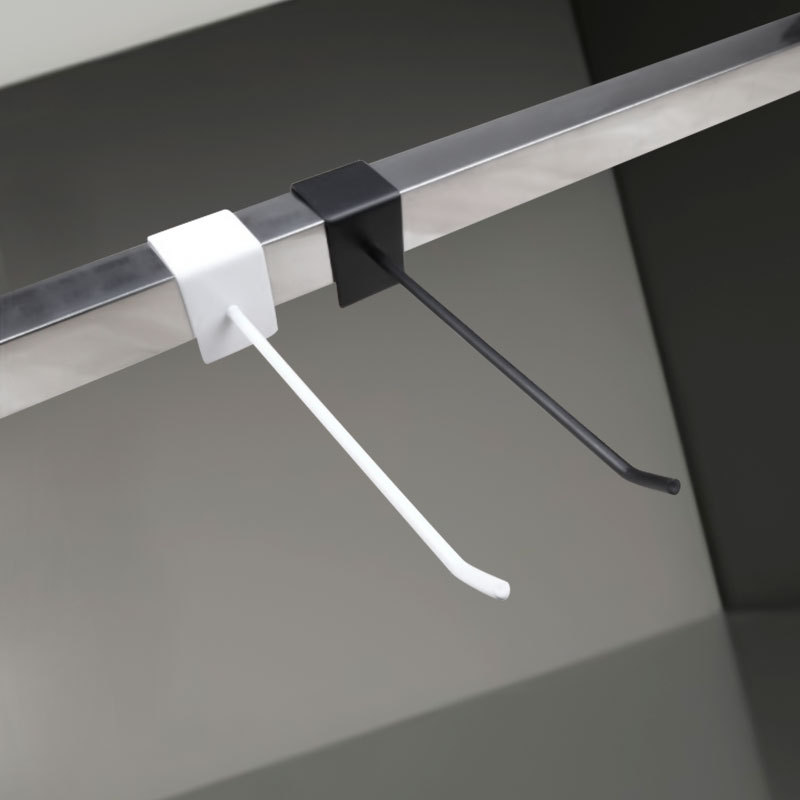 摆地摊货架方管挂钩卡25mm黑色白色宿舍2.5CM横杆夜市折叠X架直勾