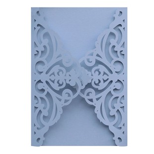 European Wedding Pearlescent Paper Invitation Engagement Party Wedding Invitation Holiday Blessing Laser Mist Orchid Greeting Card Envelope Ready for Sale