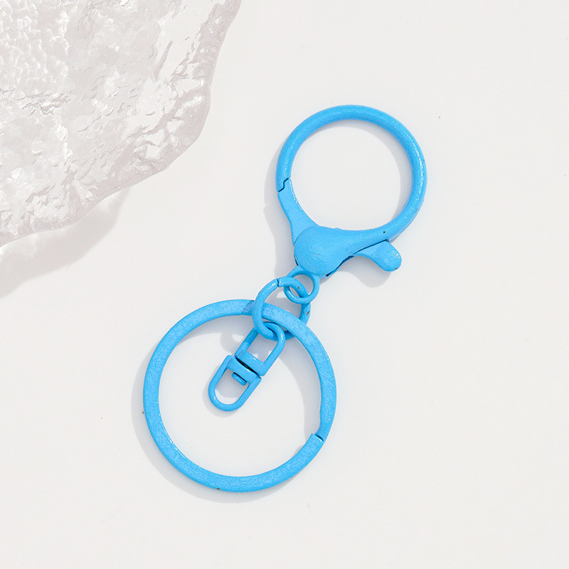 カラーの漆のロブスターボタンの3つのセットは8字のボタンの金属のキーホルダーのキーホルダーのDIYのアクセサリの部品を掛けます。|undefined