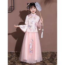 汉服女童2025新款秋季儿童古风襦裙小女孩日常中国风公主裙民族风