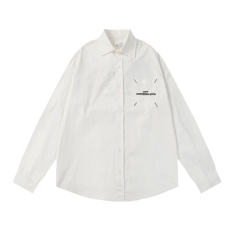 24ss クロスボーダー メゾン マルジェラ MM6 ルーズレター メンズ レディース プリント 長袖シャツ|undefined