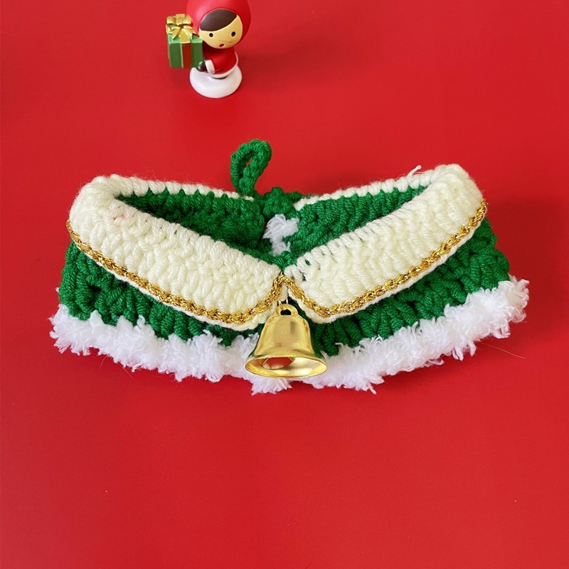 더블 레이어 벨 그린 스카프