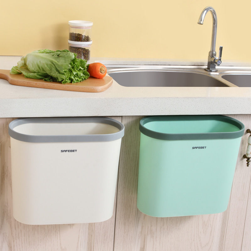 Cabinet hanging trash can kitchen snap-on vegetable peel classification trash basket household desktop sundries storage basket