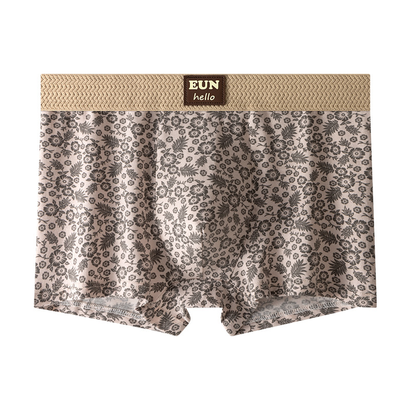 Fábrica de fuentes de pantalones interiores de hombre algodón antibacteriano piel transpirable ángulo plano suelto de tamaño grande gargantuan cabeza al por mayor