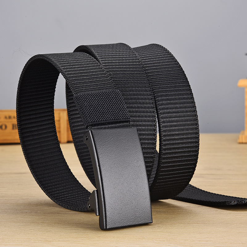 Casual Basic Solid Color Canvas Iron Men'S Woven Belts display picture 3