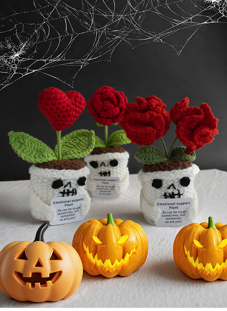 跨境万圣节搞怪玩偶积极鼓励盆栽摆件玩偶圣诞节礼物亚马逊新款详情10