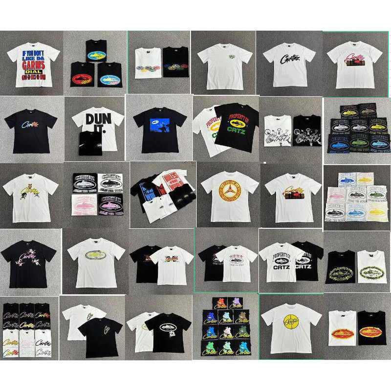 Corteiz Alcatraz Series T-Shirt Short-Sleeved Letter Logo Printed Round Neck Short-Sleeved T-Shirt Cross-Border Export Hot Sale