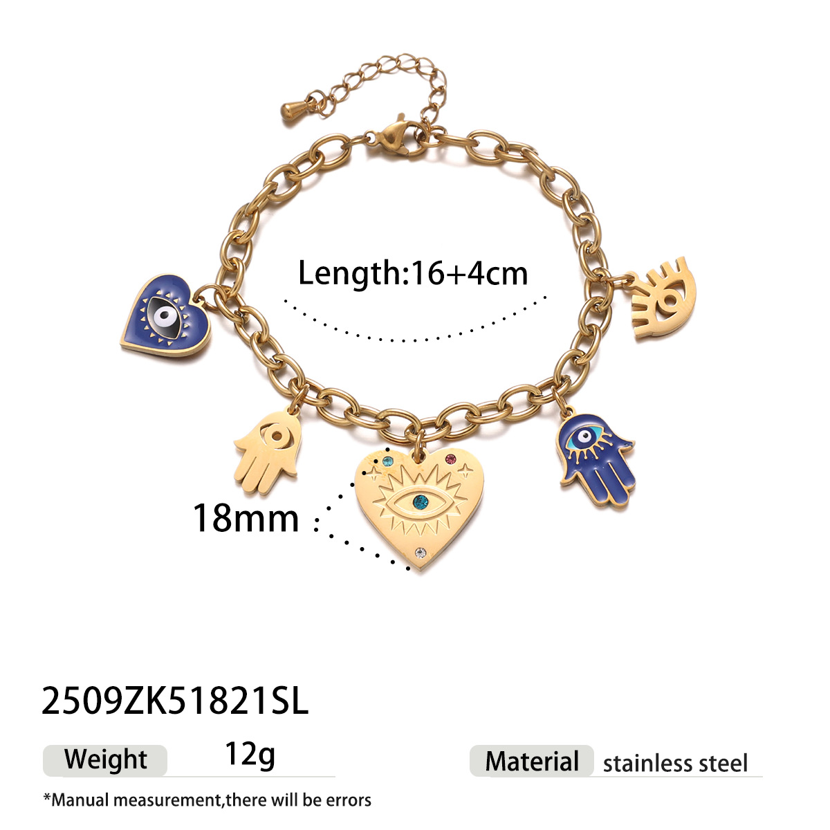 Collar de acero inoxidable de estilo europeo y americano, lujo ligero, nicho de amor, colgante de pulsera, ojo del diablo, mujer no se desvanece image 7