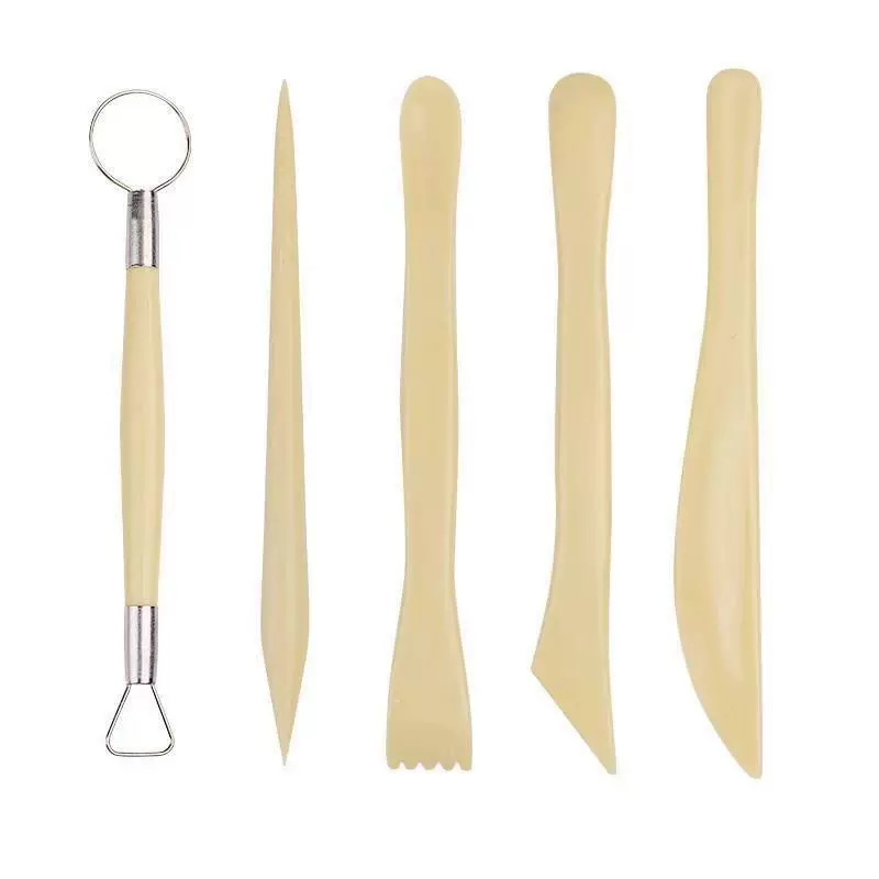 Plastic clay, art set, shaping ceramics, 5 pieces