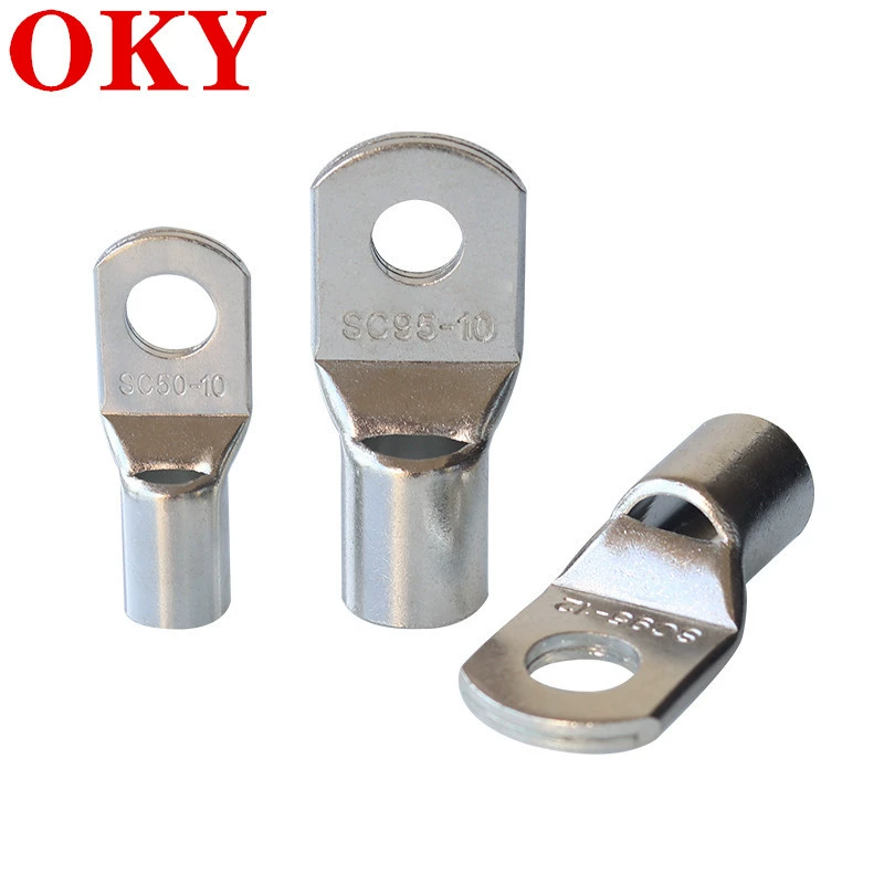 OKY с луженым глазом медный клеммный клемм, полный спецификации трубки серии SC, новая энергия медная проволока, конец носа