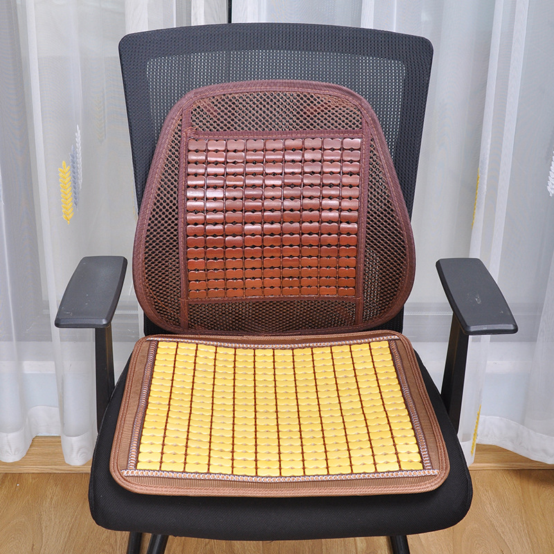 夏のマージャンの冷たい席のクッションの背もたれの竹の椅子はコンピュータの椅子を敷きます。