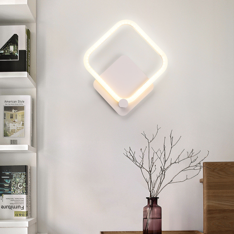 simple cabecera de cama sala de estar lámpara de pared de fondo lámpara de pared de luz creativa pasillo nórdico lámpara de cabecera de cama lujosa pared de fondo dormitorio moderno