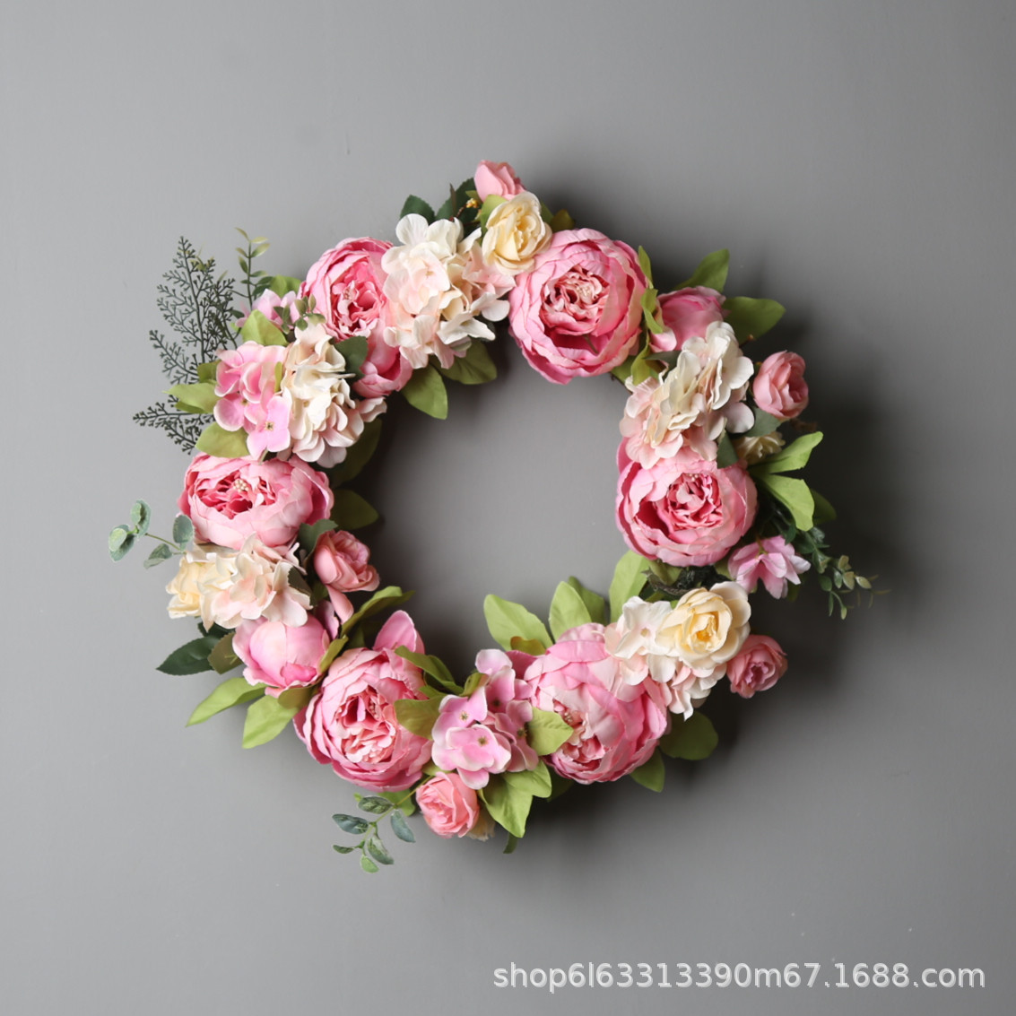 Peonía artificial guirnalda colgante decoración puerta decoración boda dintel fotografía boda sala de estar decoración floral fábrica directa al por mayor