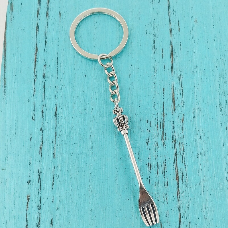 Cross-border Retro Jewelry Simple Crown Spoon Fork Pendant Keychain for Friends Birthday Gift DIY Accessories Cross-border Retro Jewelry Simple Crown Spoon Fork Pendant Keychain for Friends Birthday Gift DIY Accessories