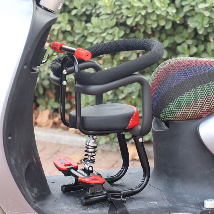 Suitable for Electric Vehicles, Front-Mounted Baby Seat with Thickened Cushion, Universal Type for Electric Motorcycles and Small Spaces, Child Seat with Reduced Space Requirements