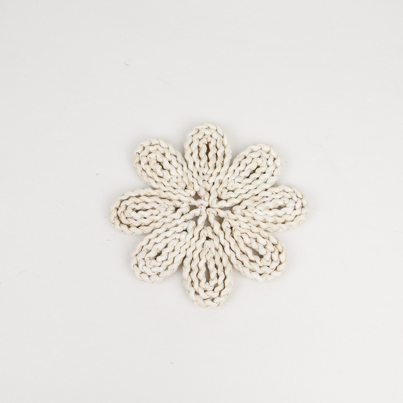 Juego de adornos de pared de paja tejido de paja tejido a mano hierba de calabaza hierba colgante de piel de maíz colgante de pared folklore bohemio