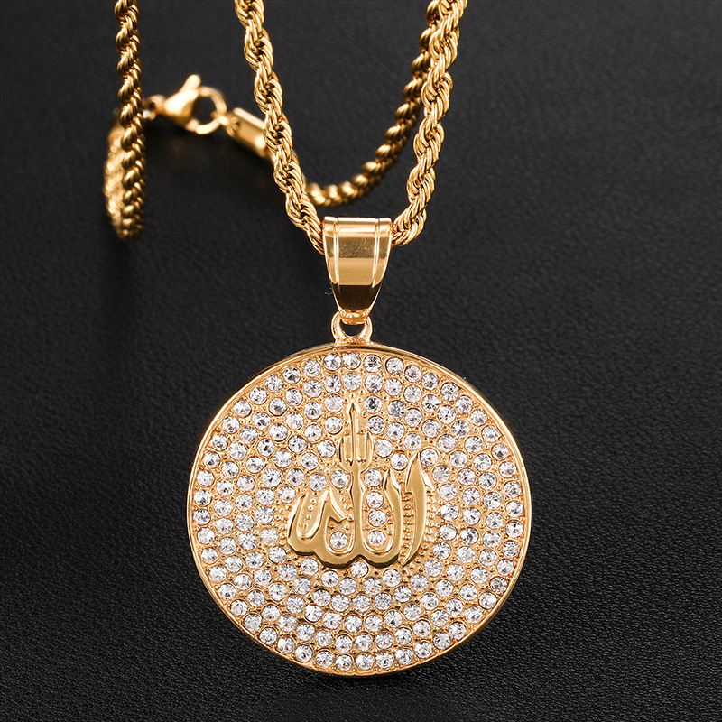 Religious Shiny Zircon Allah Quran Penda...