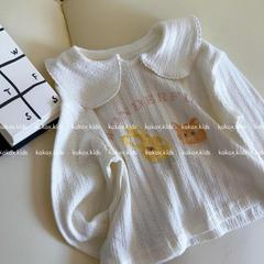 韓版春秋新款女童娃娃領卡通百搭上衣女寶寶洋氣打底衫潮0038A032