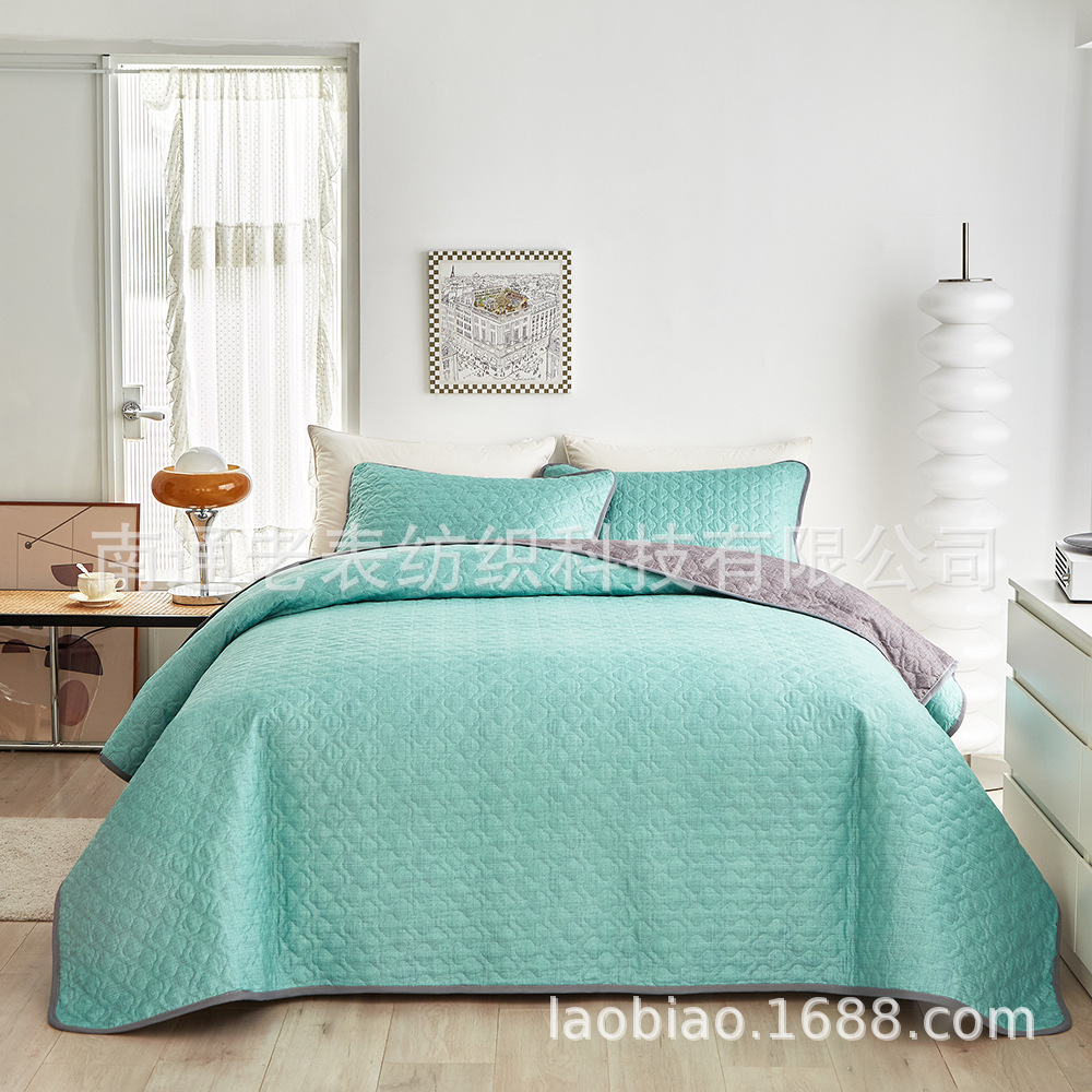 跨境外贸供货欧美床上用品亚马逊速卖通夹棉绗缝被床盖空调被套件
