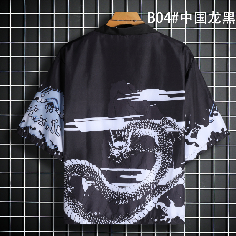 2025 Summer New Export Japanese Retro Cardigan Clothing Two-Dimensional Kimono Cloak Feather Robe Printed Clothing