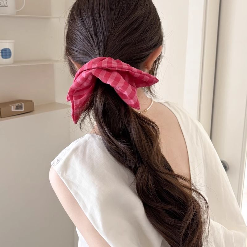 髪を結ぶためのフランスの特大ヘアゴム、女性用の高級ヘアロープ、レースのポニーテール、ゴムバンドヘアアクセサリー|undefined