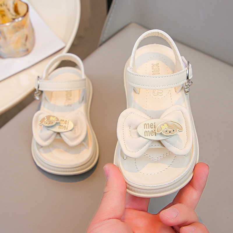 Девочки с бантом повседневная водонепроницаемая пляжная сандалия 2025 новое лето